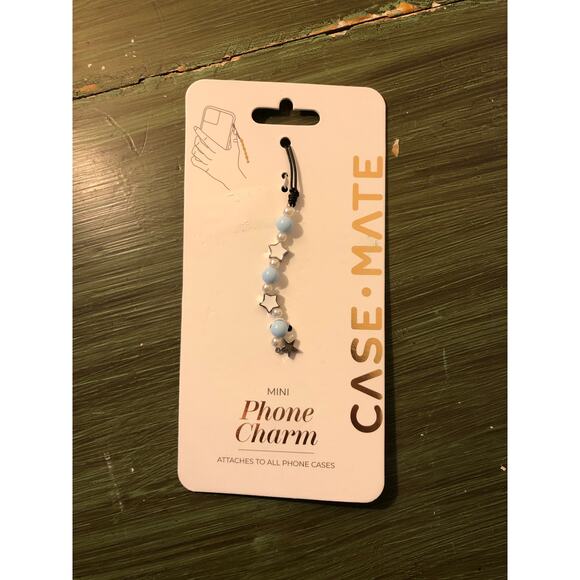 Casemate NWT Mini Phone Charm Blue White Stars - Picture 1 of 5